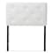 Baxton Studio Baltimore Modern White Faux Leather Upholstered Twin Size Headboard 125-6962 - alternate 1